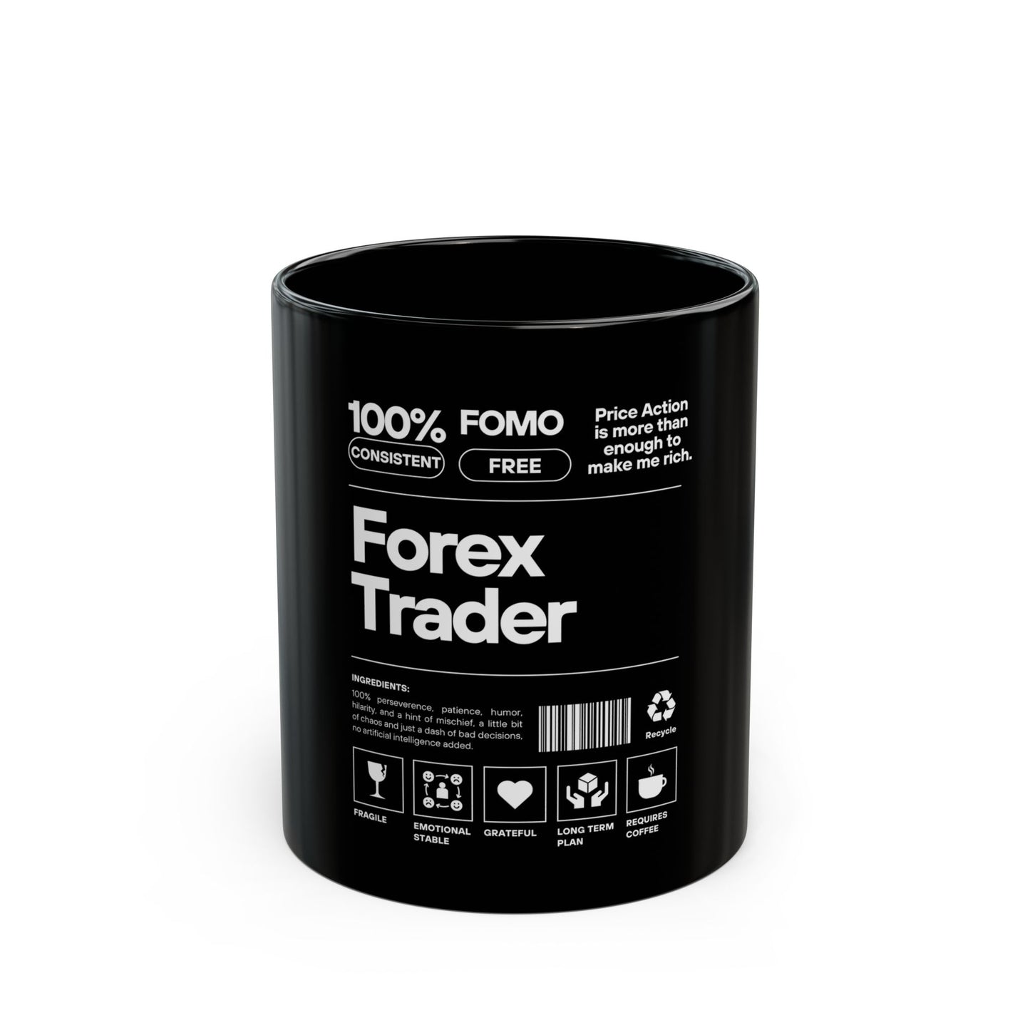 Forex Trader Black Mug