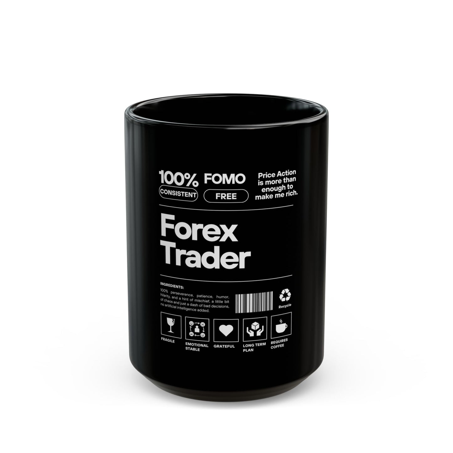 Forex Trader Black Mug